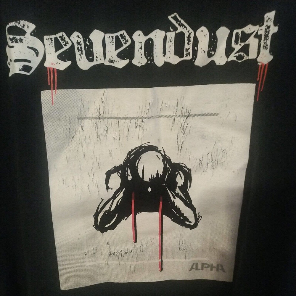Rare Vintage Sevendust Alpha Band Tour T-Shirt Men's Large Lg L Black